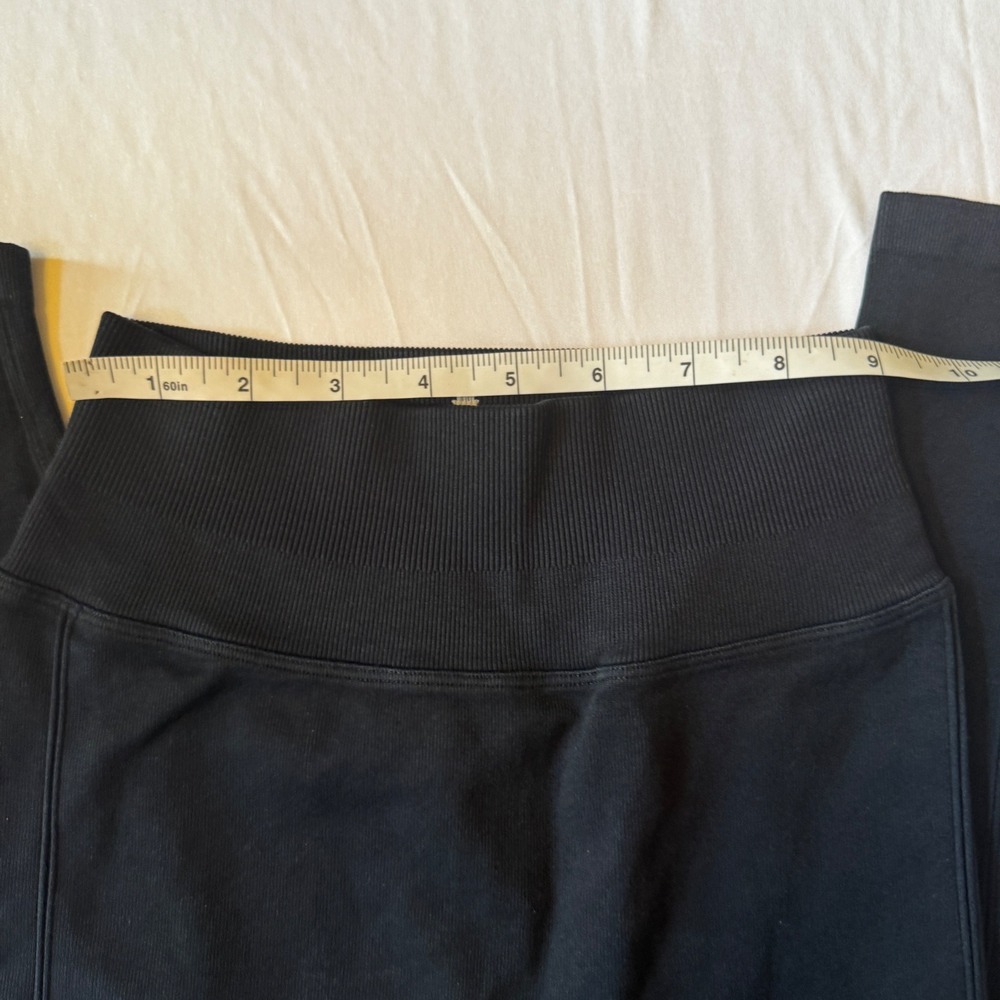 Spiritual Gangster Seamless Ribbed High Waist Leggings Black‎ Body Sculpting M/L - Picture 4 of 6